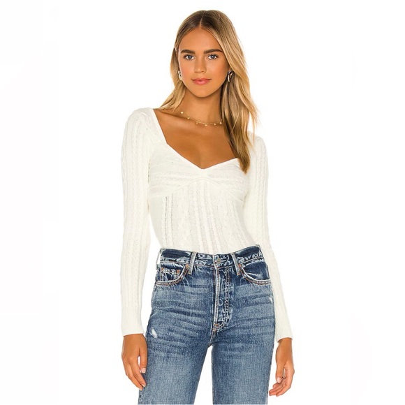 MAJORELLE Fallone Sweater in Cream Size S